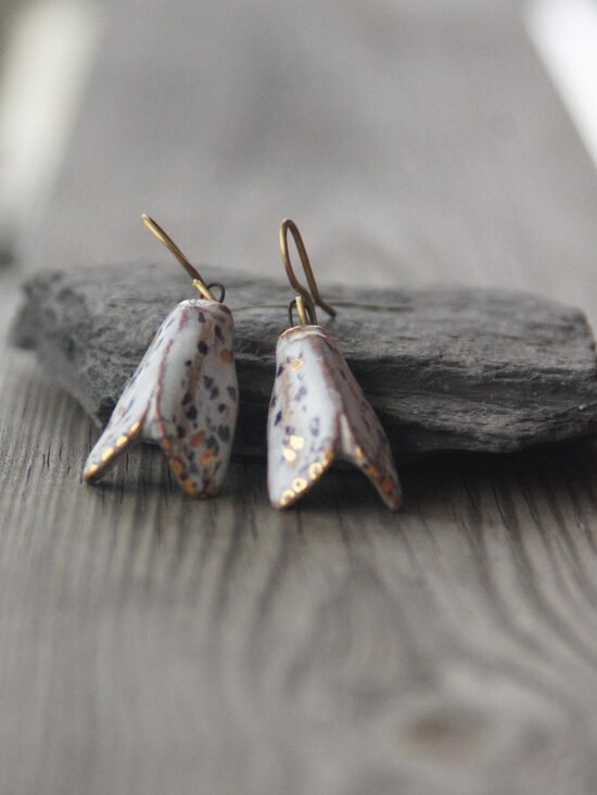 Ceramic Butterfly Moth earrings